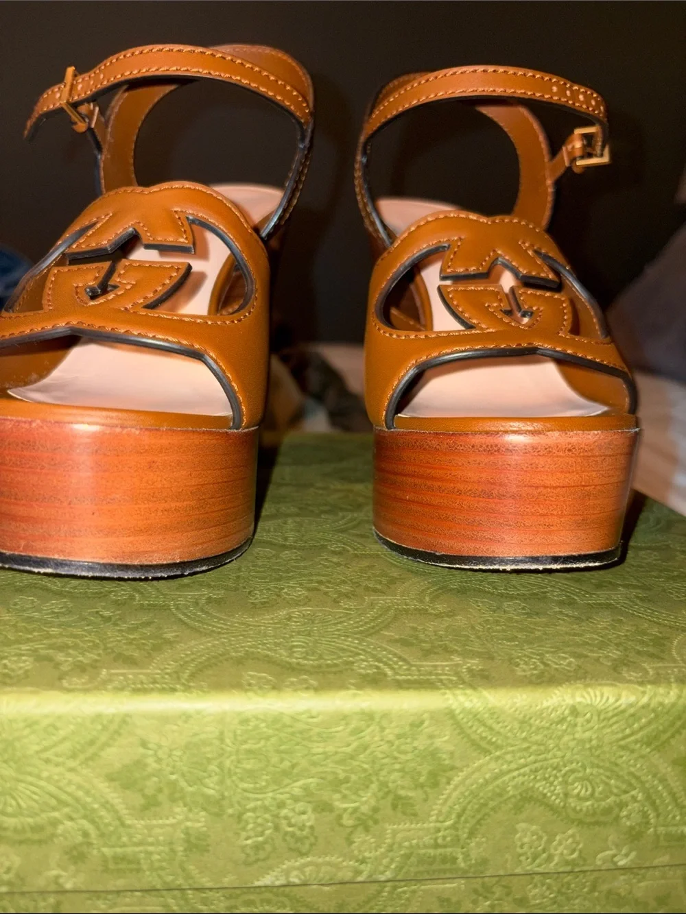 - AUTHENTIC- Gucci Interlocking G High SandalsCode 730022S550